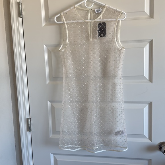 Anna October© X J.Crew Women’s layered mini dress in textured satin and tulle - Picture 8 of 11